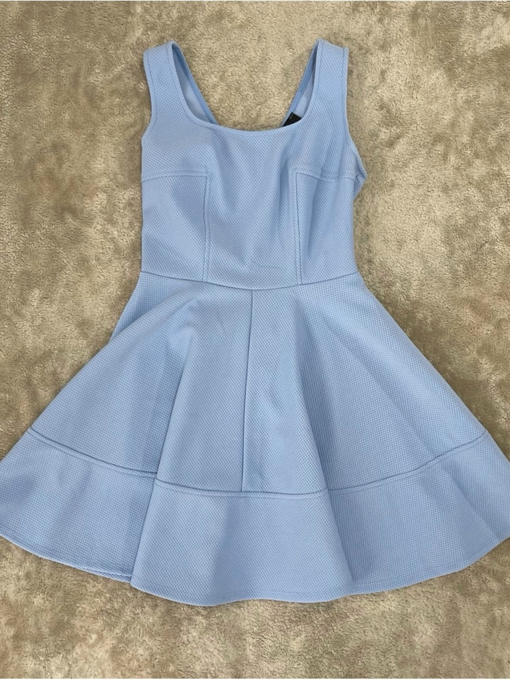 Lulus Women’s Size M Fit  Flare Sleeveless Mini Dress Light Blue Polyester - Picture 16 of 16